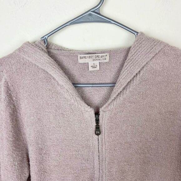Barefoot Dreams Cozychic Lite Relaxed Zip-Up Hoodie - Blush Pink - Picture 7 of 7